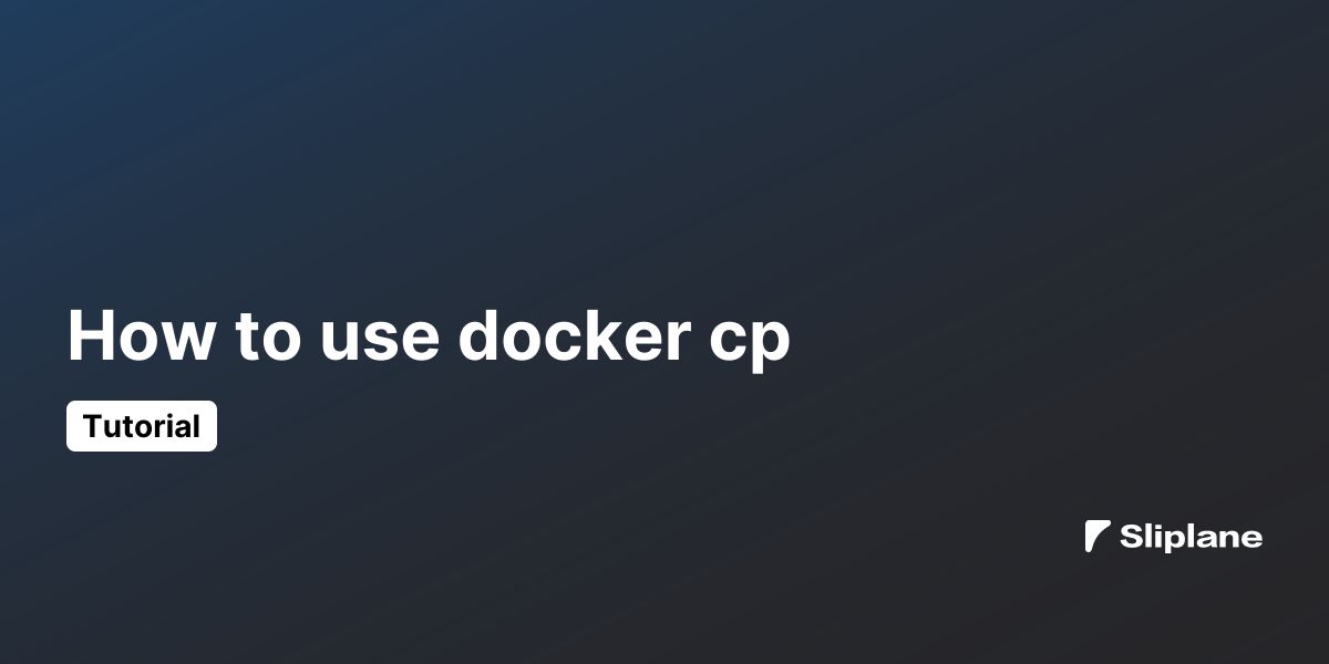 Wie man docker cp verwendet
